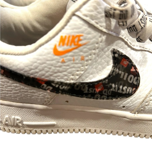 Nike Air Force 1 ’07 Just Do It AF1 White Black Orange Men’s 6.5 - Picture 6 of 12